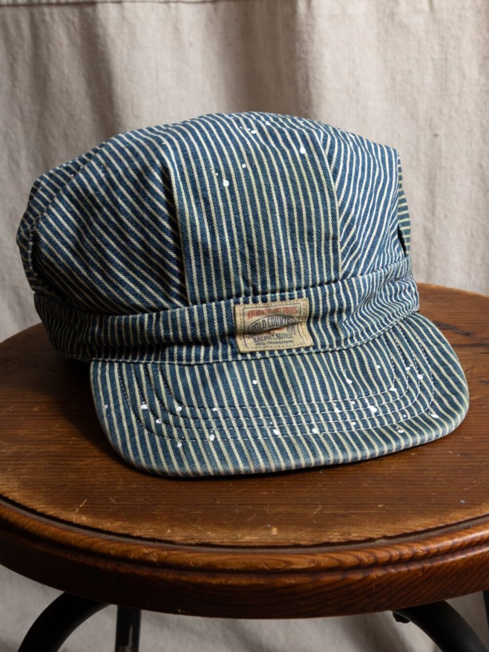 Polo Ralph Lauren Country Railroad Train Conductor Stripped Cap L/XL